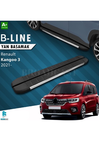Renault Kangoo B-Line Krom Yan Basamak 2021-SONRASI Uyumlu