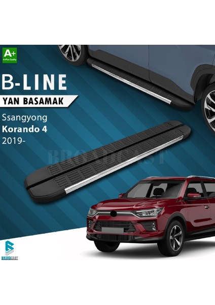Ssangyong Korondo B-Line Krom Yan Basamak 2019-SONRASI Uyumlu