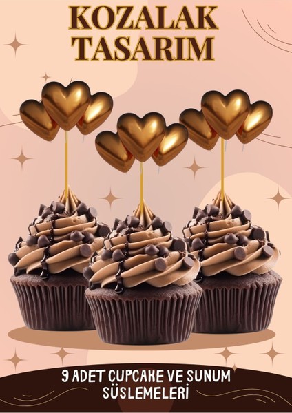 Doğum Günü Davet ve Özel Gün Cupcake ve Sunum Süslemeleri