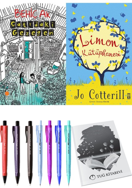 Limon Kütüphanesi ve Çatıdaki Gezegen 2'li Set - Kalem