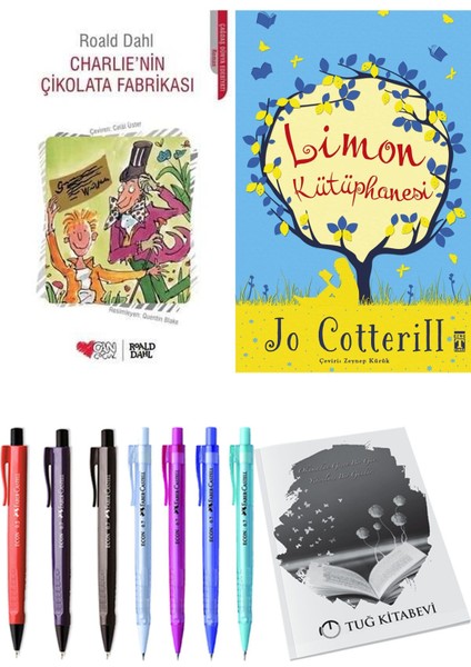 Limon Kütüphanesi ve Charlie'nin Çikolata Fabrikası 2'li Set - Kalem