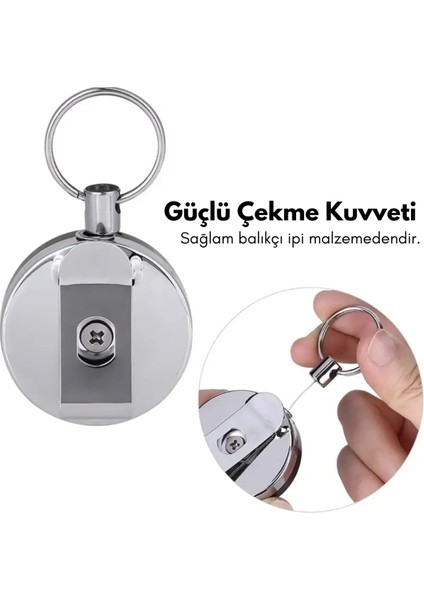 Özel Güvenlik Full Metal Premium Çelik Kasa Yoyo Yaka Kart Tutucu ve Kart Kabı