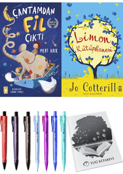Limon Kütüphanesi ve Çantamdan Fil Çıktı 2'li Set - Kalem