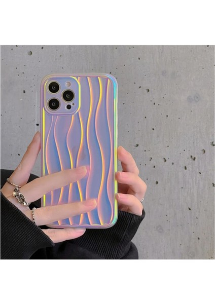 Apple iPhone 15 Pro Max Uyumlu Kılıf Zebana Line Art Silikon Kılıf Gri