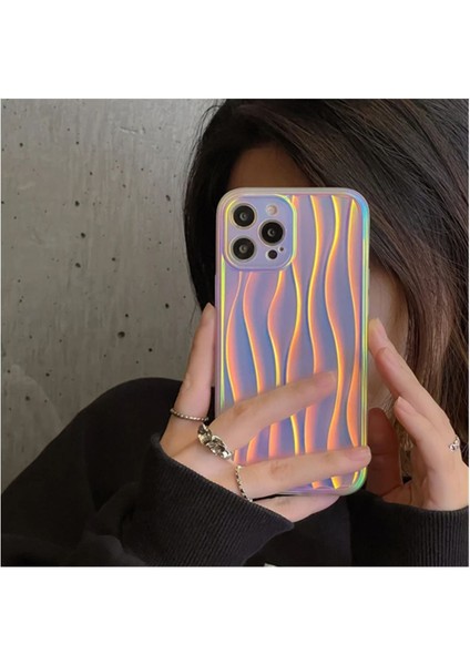 Apple iPhone 15 Pro Max Uyumlu Kılıf Zebana Line Art Silikon Kılıf Gri