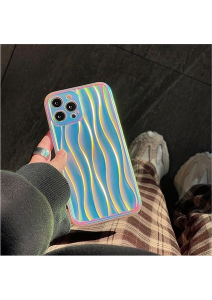 Apple iPhone 15 Pro Max Uyumlu Kılıf Zebana Line Art Silikon Kılıf Gri