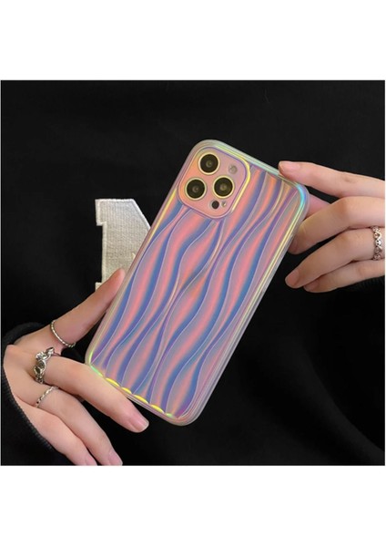 Apple iPhone 15 Pro Max Uyumlu Kılıf Zebana Line Art Silikon Kılıf Gri