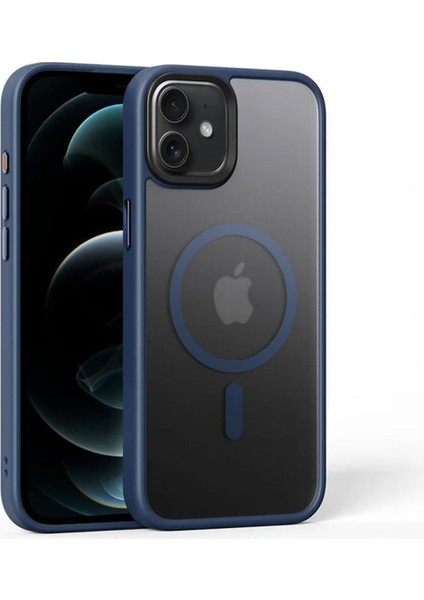 Apple iPhone 11 Uyumlu Kılıf Zebana Fros Silikon Kılıf (Kablosuz Şarj Destekli) Lacivert