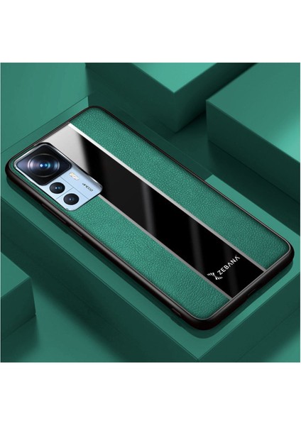 Xiaomi Mi 12T Uyumlu Kılıf Premium Deri Kılıf Yeşil