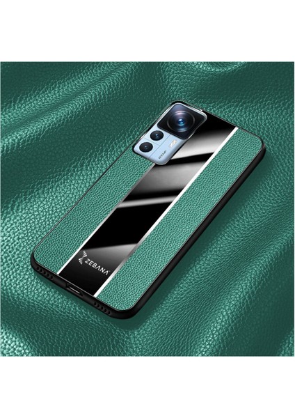 Xiaomi Mi 12T Uyumlu Kılıf Premium Deri Kılıf Yeşil modelleri