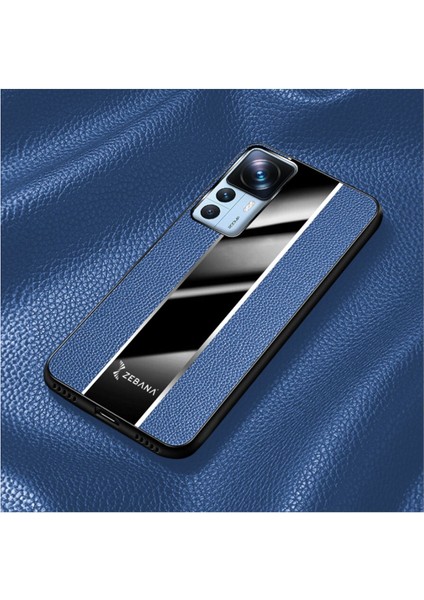 Xiaomi Mi 12T Uyumlu Kılıf Premium Deri Kılıf Mavi modelleri