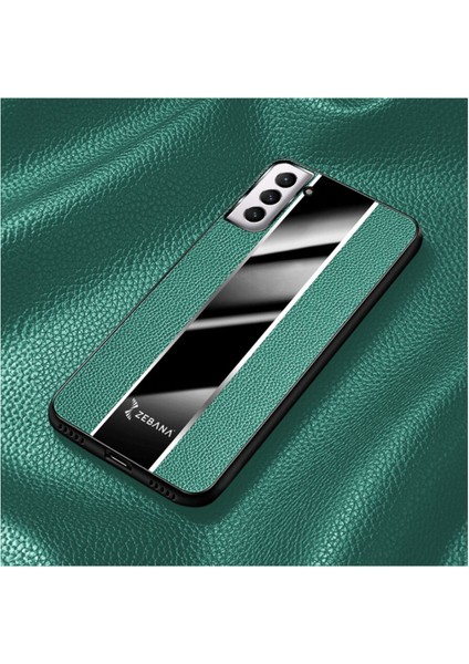 Samsung Galaxy S22 Uyumlu Kılıf Premium Deri Kılıf Yeşil modelleri