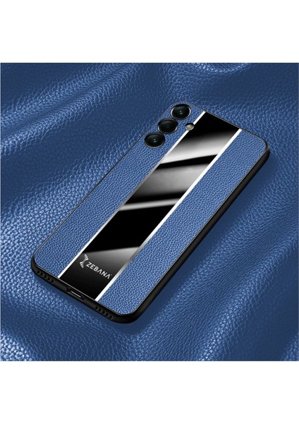 Samsung Galaxy A34 Uyumlu Kılıf Premium Deri Kılıf Mavi modelleri