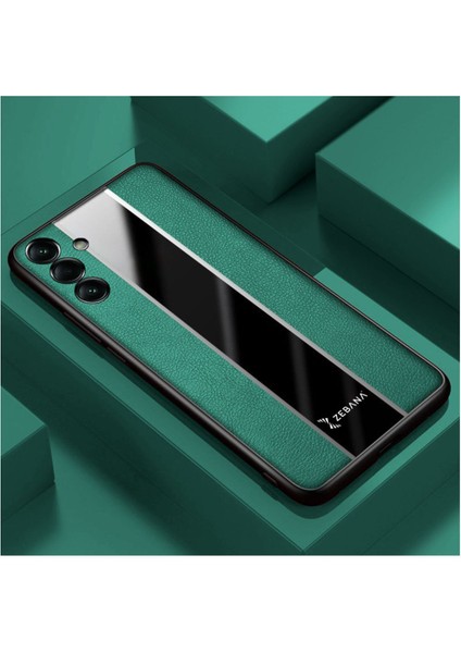 Samsung Galaxy A54 Uyumlu Kılıf Premium Deri Kılıf Yeşil