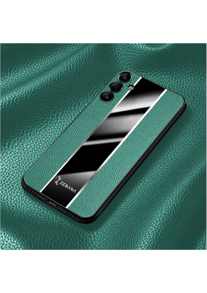 Samsung Galaxy A54 Uyumlu Kılıf Premium Deri Kılıf Yeşil modelleri