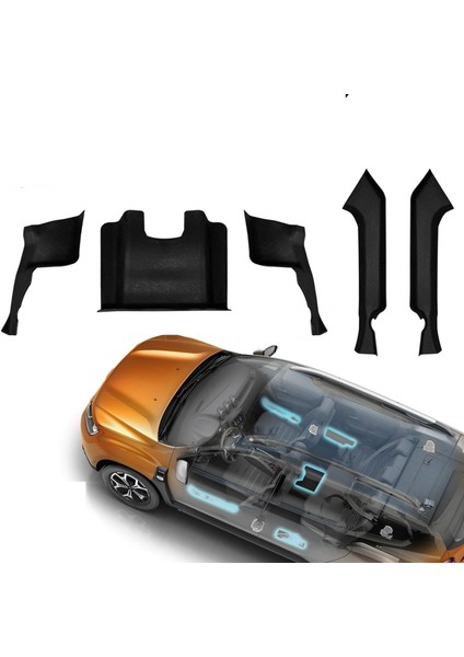 Dacia Duster 2 Halı Kenar Kaplama Seti 2018-2023 5 Prç A+ Kalite