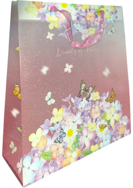 PPD002 Buzlu Şeffat Desenli Çantası - (33 x 27 x 9 cm )