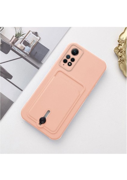 Xiaomi Redmi Note 12 Pro Uyumlu Kılıf Kartlıklı Sweet Yumuşak Silikon Kılıf Rose Gold
