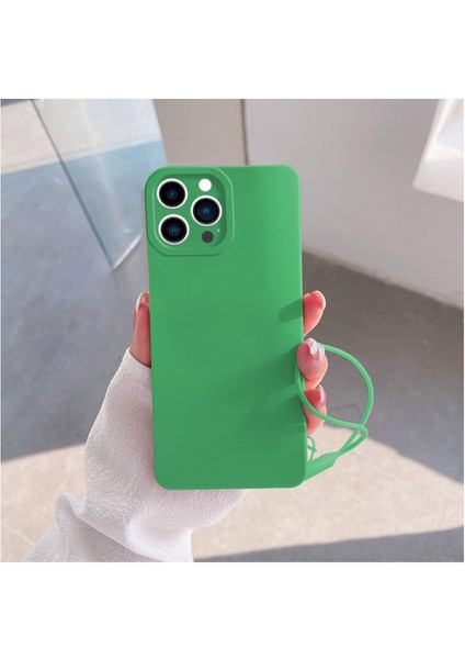 Apple iPhone 15 Pro Max Uyumlu Kılıf Love Yumuşak Silikon Kılıf Açık Yeşil