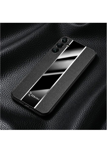 Samsung Galaxy A14 Uyumlu Kılıf Premium Deri Kılıf Siyah