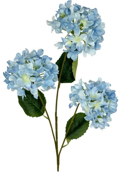 Yapay Çiçek Ortanca 3 Toplu Mavi Tek Dal Tomurcuklu 75 x 25 cm Kumaş Çiçek Uzun Dal fırsatları