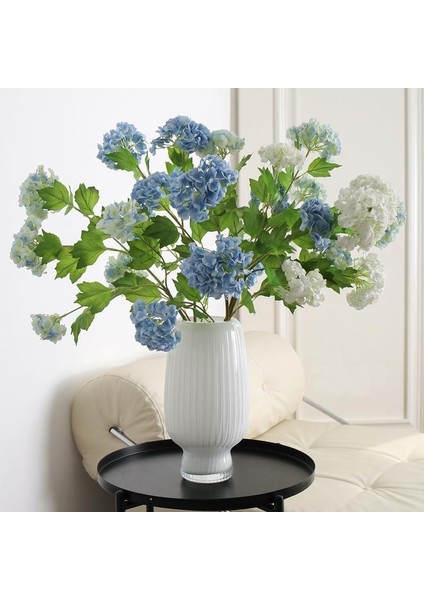 Yapay Çiçek Ortanca 3 Toplu Mavi Tek Dal Tomurcuklu 75 x 25 cm Kumaş Çiçek Uzun Dal indirimleri