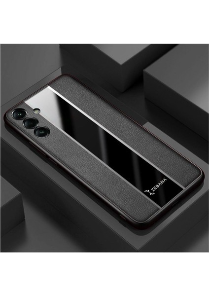 Samsung Galaxy A34 Uyumlu Kılıf Premium Deri Kılıf Siyah