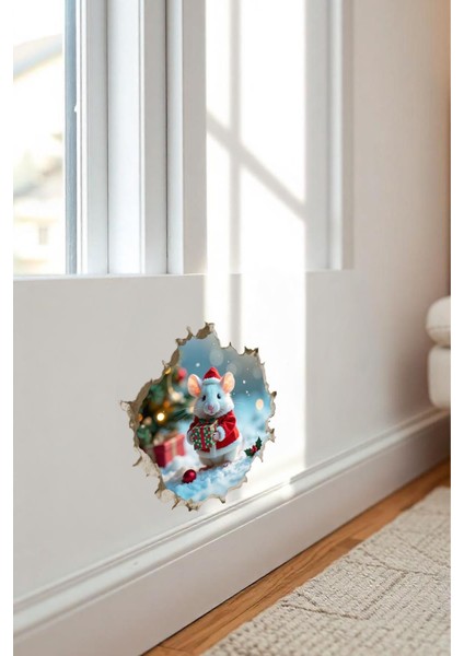 Yeni Yıl Temalı Mini Sticker Priz Sticker Yılbaşı Yeni Yıl Mini Boy Sticker