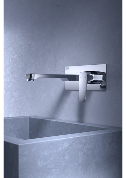 Quasar Pro Lavabo Bataryası-Krom