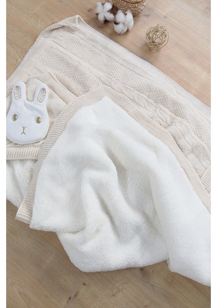 Kız Erkek Bebek Bej Triko Battaniye Welsoft STL6856 fırsatları