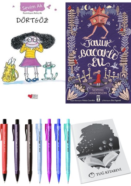 Tavuk Bacaklı Ev ve Dörtgöz 2'li Set - Kalem