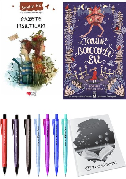 Tavuk Bacaklı Ev ve Gazete Fısıltıları 2'li Set - Kalem