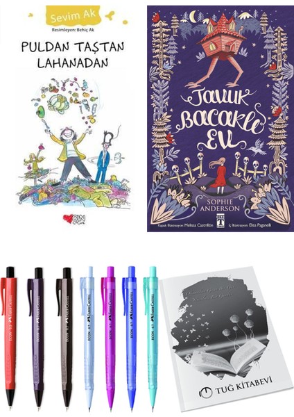 Tavuk Bacaklı Ev ve Puldan Taştan Lahanadan 2'li Set - Kalem