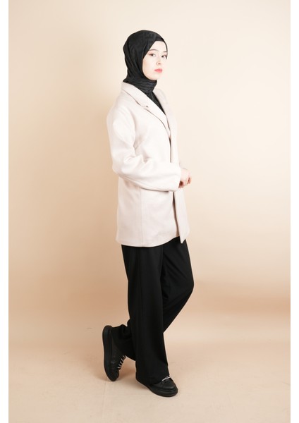 Bayan Blazer Süet Ceket Seyyar Kuşaklı Ceket Krem fiyatları