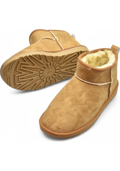 389 Günlük Kadın Bot Ayakkabı Kışlık Kürklü Sade Düz Kadın Bot modelleri