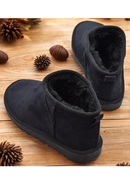 389 Günlük Kadın Bot Ayakkabı Kışlık Kürklü Sade Düz Kadın Bot fırsatları