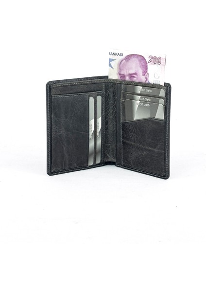 Hakiki Deri Erkek Cüzdan Grazy Gri 1755 modelleri
