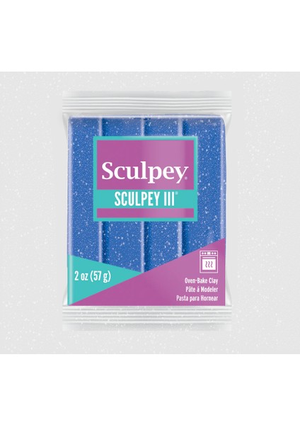 Iıı Polimer Kil 549 Mavi Glitter (Simli)