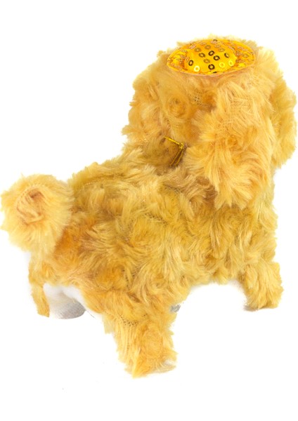 Oyuncak Peluş Köpek Sevimli Köpek Sesli Hareketli Sarı