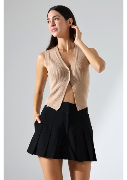 Kadın V Yaka Triko Yelek fiyatları