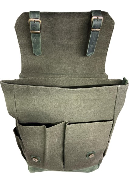 Kanvas Deri Su Geçirmez Laptop Bölmeli Gezi Okul Seyahat Kamp Sırt Çantası 29 cm x 39 cm indirimleri