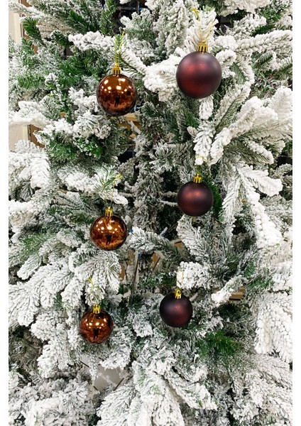 Yılbaşı Ağacı Topu 3 Adet Parlak 3 Adet Mat Toplam 6 Adet 6 cm Boyutunda fiyatları