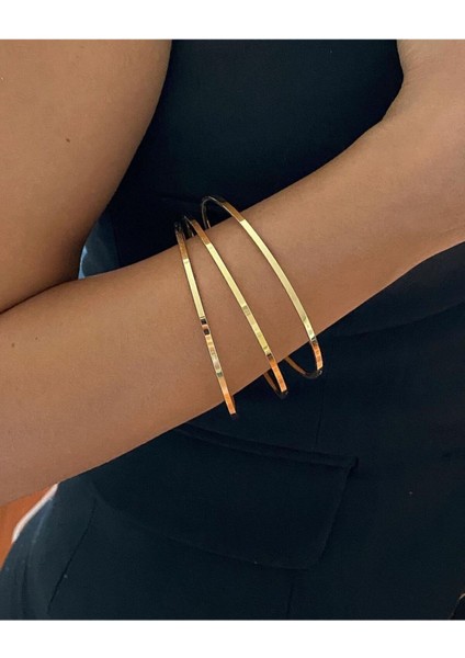 Altın Renk 1 Adet Ince Ajda Bilezik, Bileklik - 3155 modelleri