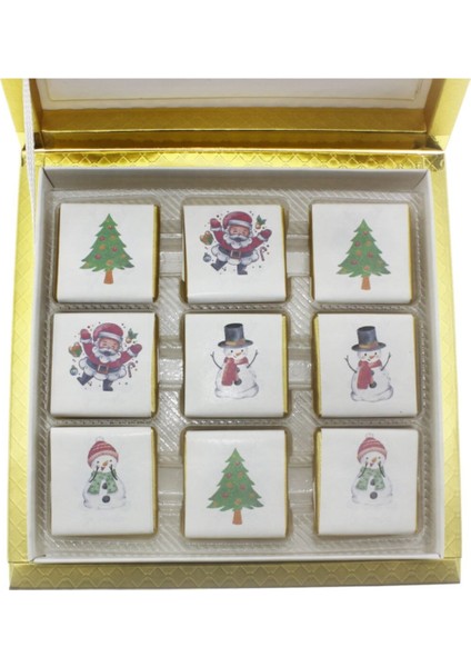 27 Adet Yılbaşı Çikolatası Madlen 4 Desenli modelleri