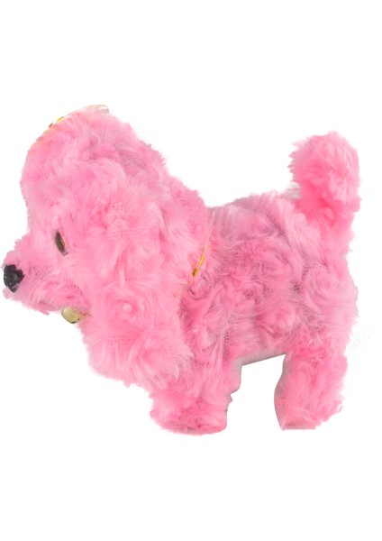 Oyuncak Peluş Köpek Sevimli Köpek Sesli Hareketli Pembe