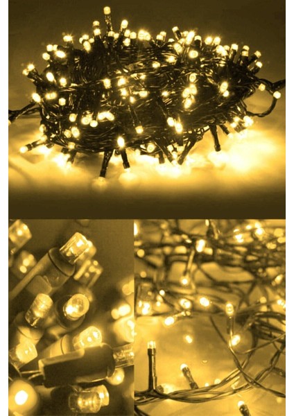 Yılbaşı Ağacı Günışığı 100 Ampullü 5 Fonksiyonlu Pirinç Işık 4.50 Metre