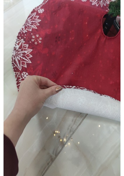 Kırmızı Yılbaşı Çam Ağacı Altı Örtüsü 68X68CM AO21 fırsatları