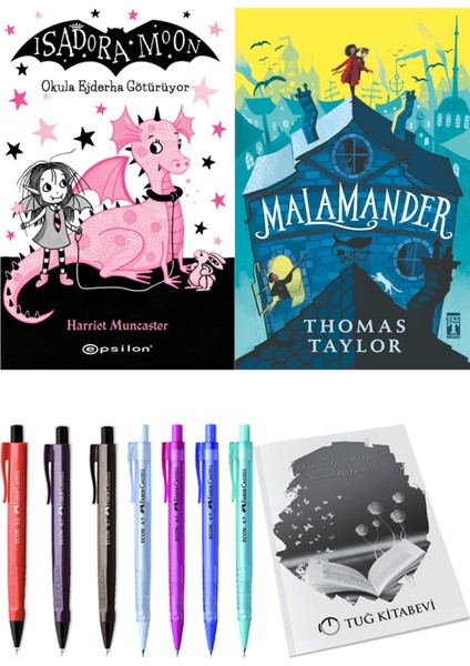 Malamander ve Isadora Moon 6 Okula Ejderha Götürüyor 2'li Set - Kalem