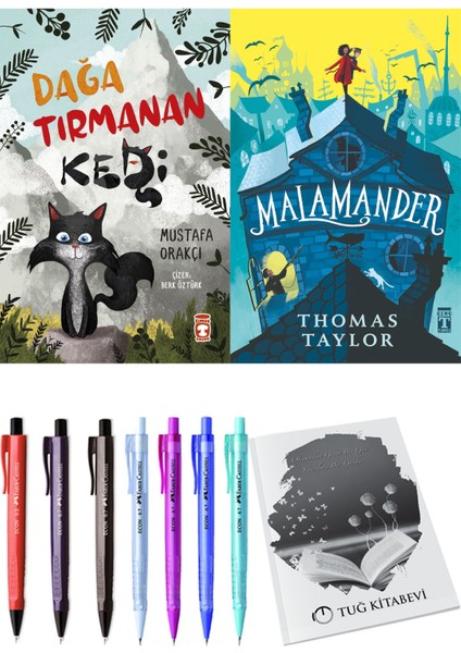 Malamander ve Dağa Tırmanan Kedi 2'li Set - Kalem