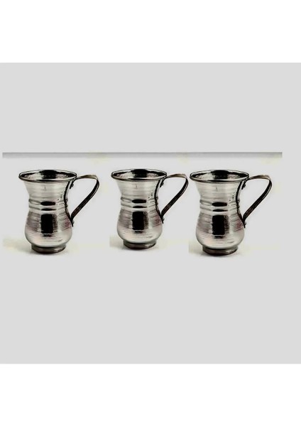 Bakır Görünümlü Alüminyum Kulplu Bardak Su&ayran Bardağı Kulplu Bardak Kupa Bardak 2 Adet
